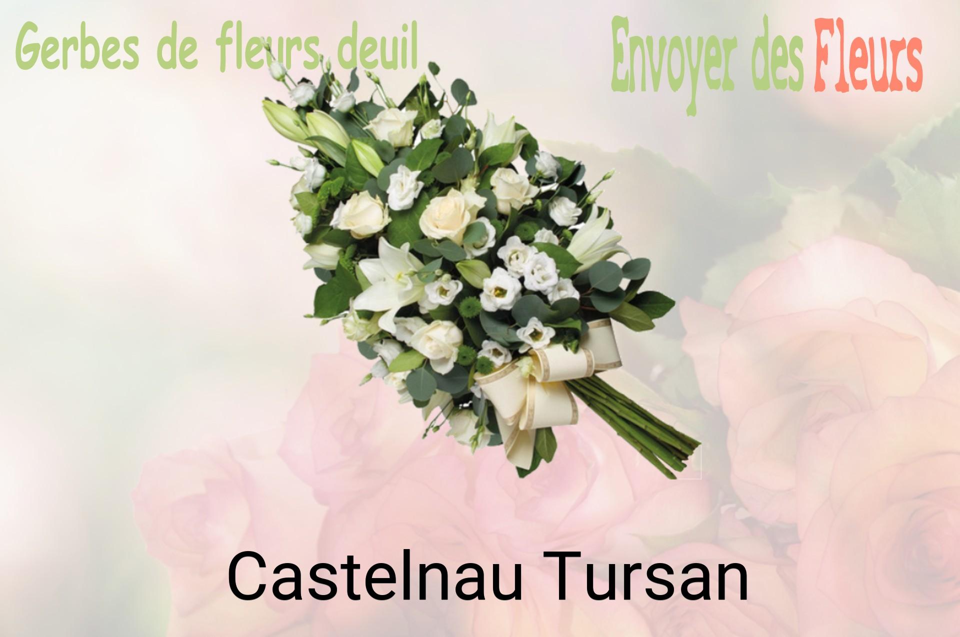 Gerbe de fleurs de deuil livrée à Castelnau-Tursan
